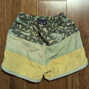 Patagonia Baby Board Short yellow/green 12-18mo